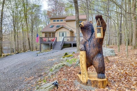 Front Porch | Welcome Statue | Forest Setting