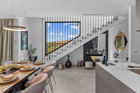 Villa | Private kitchen | Espresso maker, coffee/tea maker, fridge, microwave