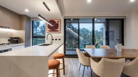 Bright and inviting open-plan living, perfect for relaxing after a day exploring Melbourne.