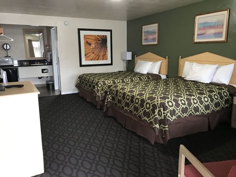 Standard Room, 2 Queen Beds, Non Smoking | Desk, blackout drapes, soundproofing, iron/ironing board