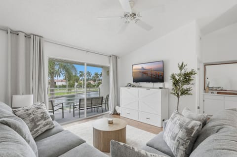 Spacious and comfortable, the living room offers a relaxing space to unwind, watch your favorite shows, or spend quality time together after a day of exploring St. Pete Beach and the surrounding Gulf Coast.