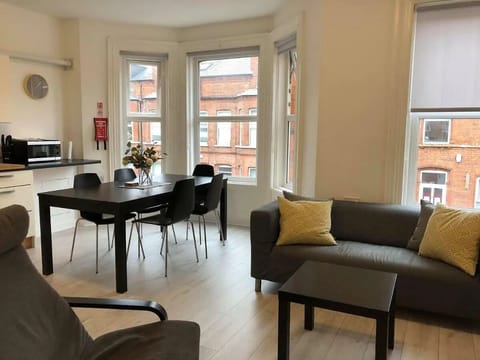 Living area with dining table