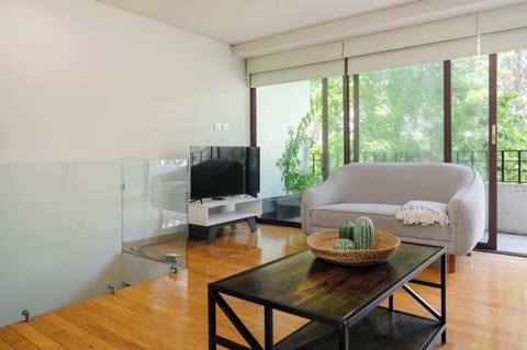 Cozy living room with TV