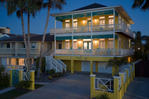 Canary by the Sea, your private beach retreat, beautifully illuminated for relaxing nights.