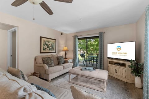 Unwind in the serene living room & stream your favorites on the smart TV​