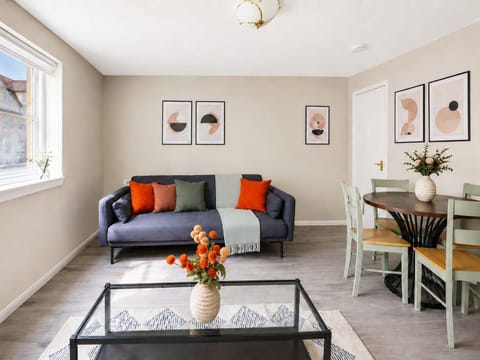 The open-plan living and dining area