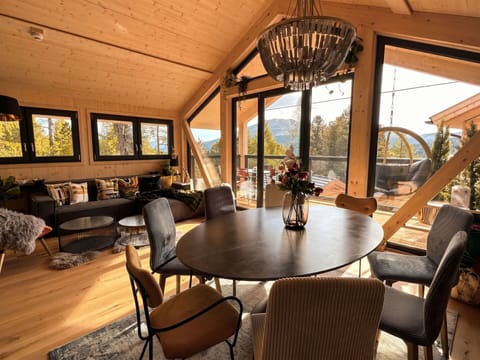 Furniture, Interior Design, Wood, Ceiling, Flooring, Floor, Chair, Lighting, Living Room, Light Fixture