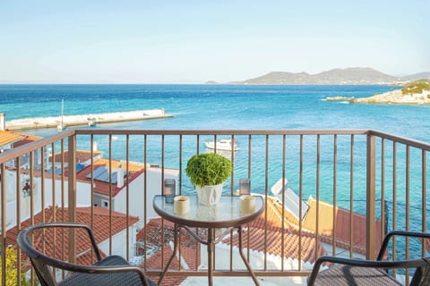 Private balcony with panoramic sea views