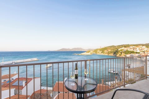 Private balcony with panoramic sea views