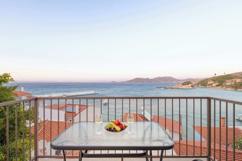 Private balcony with beautiful sea views – the perfect place to enjoy your morning coffee or unwind at sunset.
