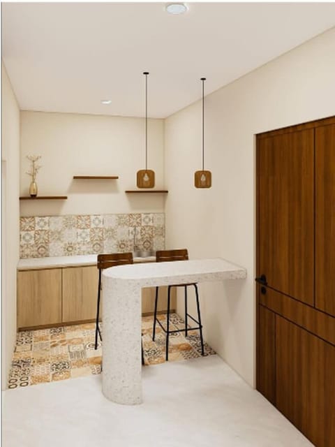 Deluxe Double Room, 1 Queen Bed, Park View, Poolside | Private kitchen