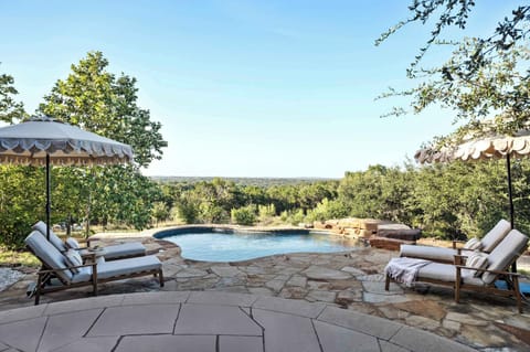 Cool off with a dip in the private swimming pool!