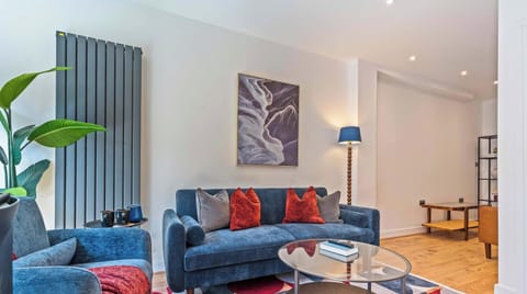 Bright, stylish lounge with comfortable seating