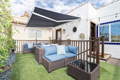 Relax on the upper deck, accessible from the kitchen or exterior stairs
                
