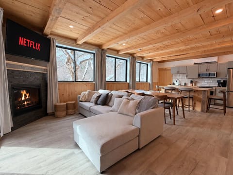 Living Room: Relax in a bright, inviting living room with comfortable seating, warm décor, and plenty of space to unwind after a day of exploring or spending time with family.