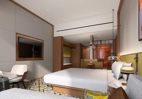 Room, 1 King Bed | Minibar, in-room safe, iron/ironing board (on request), cribs (free)