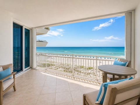 Spacious balcony with spectacular views