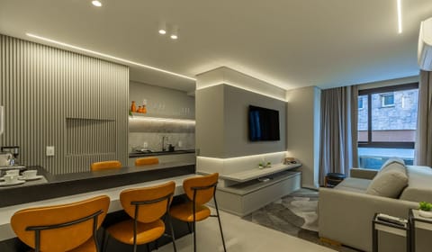 Basic Apartment | Living area | 40-inch TV with digital channels