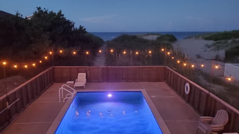 Private Saltwater Pool at Dusk - Take an evening swim in the saltwater pool
