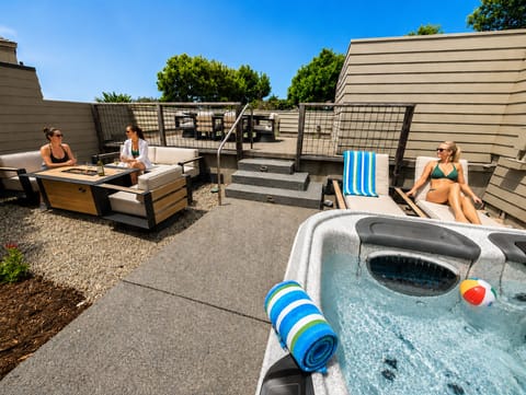 Relax and unwind with friends in this spacious patio