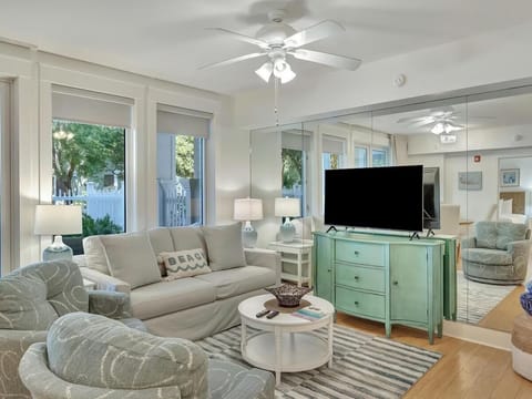 Open living room with Smart TV