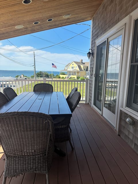 Stunning water view from the front door and deck
