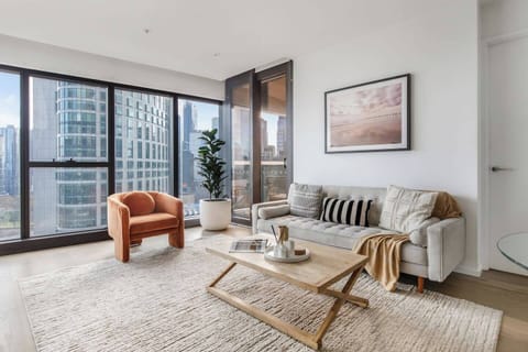 The living area is thoughtfully styled with contemporary finishes and curated details, offering both elegance and comfort in one relaxing escape.