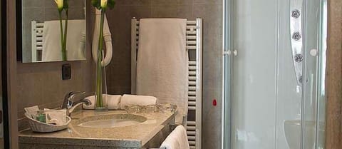 Free toiletries, hair dryer, bathrobes, bidet