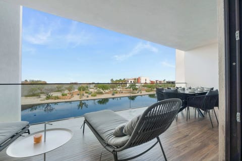 Relaxing outdoor space with scenic views.