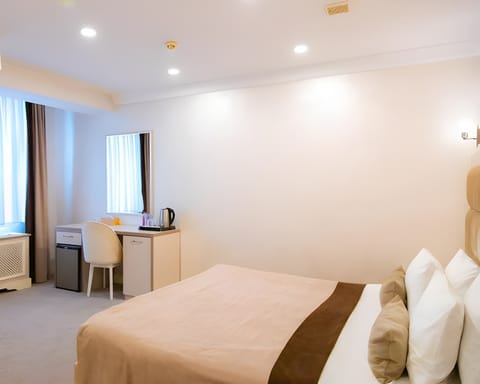 Standard Double Room, City View | Iron/ironing board, WiFi (free), bed sheets