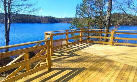 Premium Cabin, Lake View | Terrace/patio