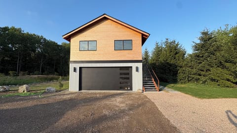 Outside front of house