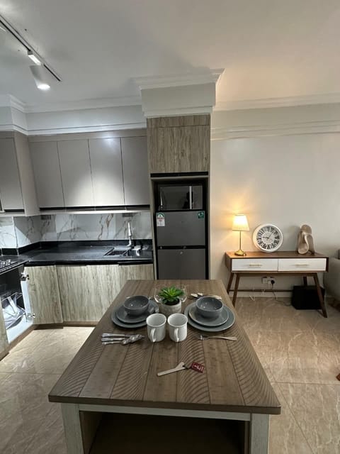 Deluxe Apartment, Balcony, City View | Private kitchen | Fridge, microwave, cookware/dishes/utensils