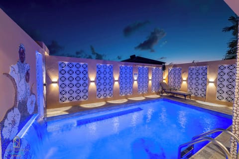 Peaceful evening views by the pool
