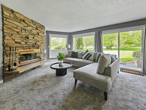 Picture yourself on the sofa enjoying a nice fire!