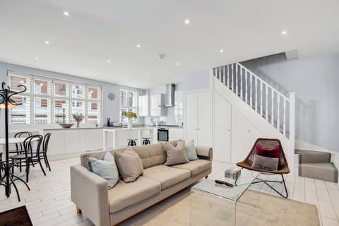 Living room with smart TV