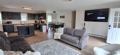 Living room and kitchen