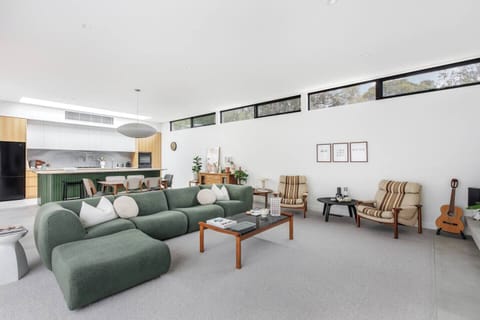 This well-considered single-level layout offers an easy flow for groups to connect or find their own quiet corner.