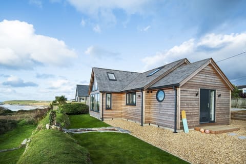 Blue Haze beach chalet Gwithian Cornwall near St Ives Bay dog friendly coastal retreat exterior