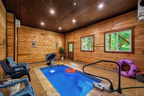 Private heated indoor pool 6' x 12' x 5' deep 