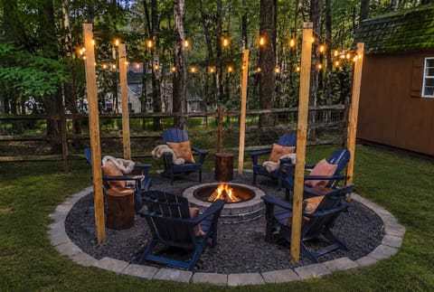 Cozy up by the firepit and enjoy evenings under the stars.