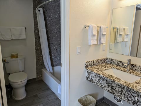 Double room with 2 King beds - Non Smoking | Bathroom | Combined shower/tub