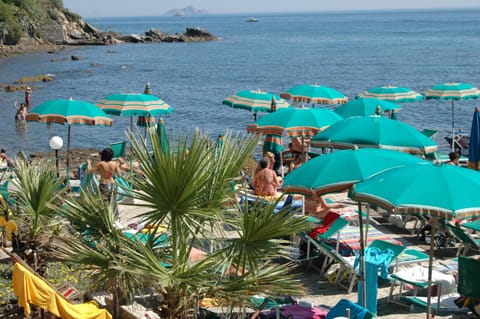 Private beach, beach bar