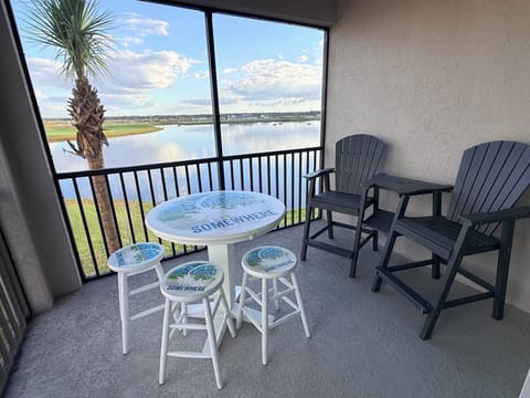     Private screened lanai with peaceful Aqua Range views 