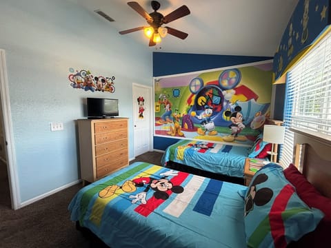Mickey Clubhouse themed Upstairs Bedroom (2 Twin Beds)