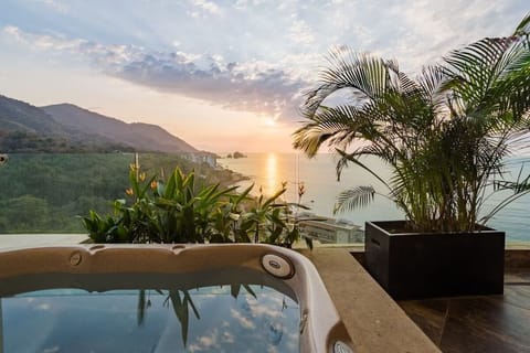 Outdoor spa tub