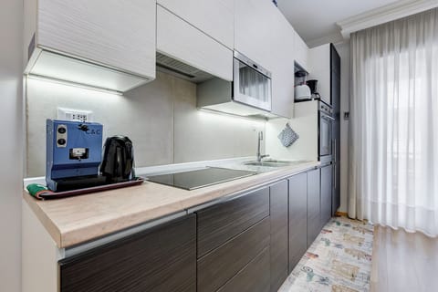 Apartment, 2 Bedrooms, Balcony, City View | Private kitchen | Espresso maker, coffee/tea maker, fridge, oven