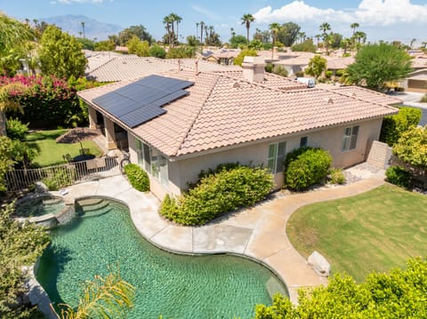 A 3 bedroom, 2 bathroom home with a private pool, spa, BBQ, and fire pit located in Palm Desert, CA!