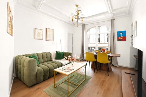 The open-plan living and dining area