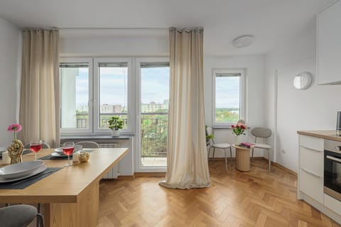 Superior Apartment, 2 Bedrooms, City View | Private kitchen | Electric kettle, highchair, griddle, cleaning supplies